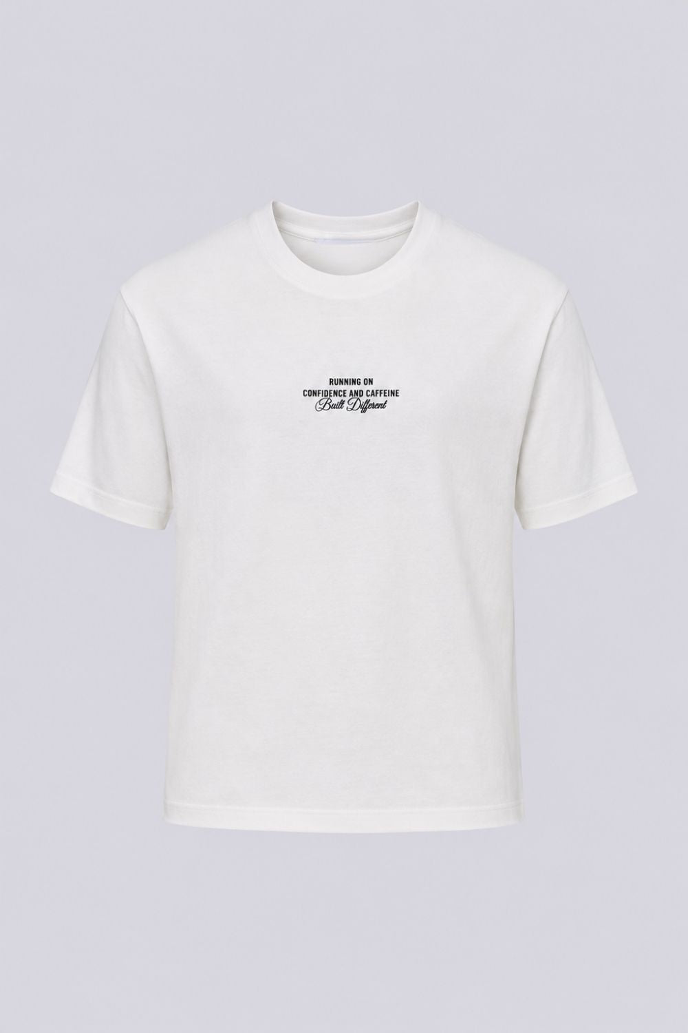 Mens Regular Fit White Typographic T-Shirt - Image 7