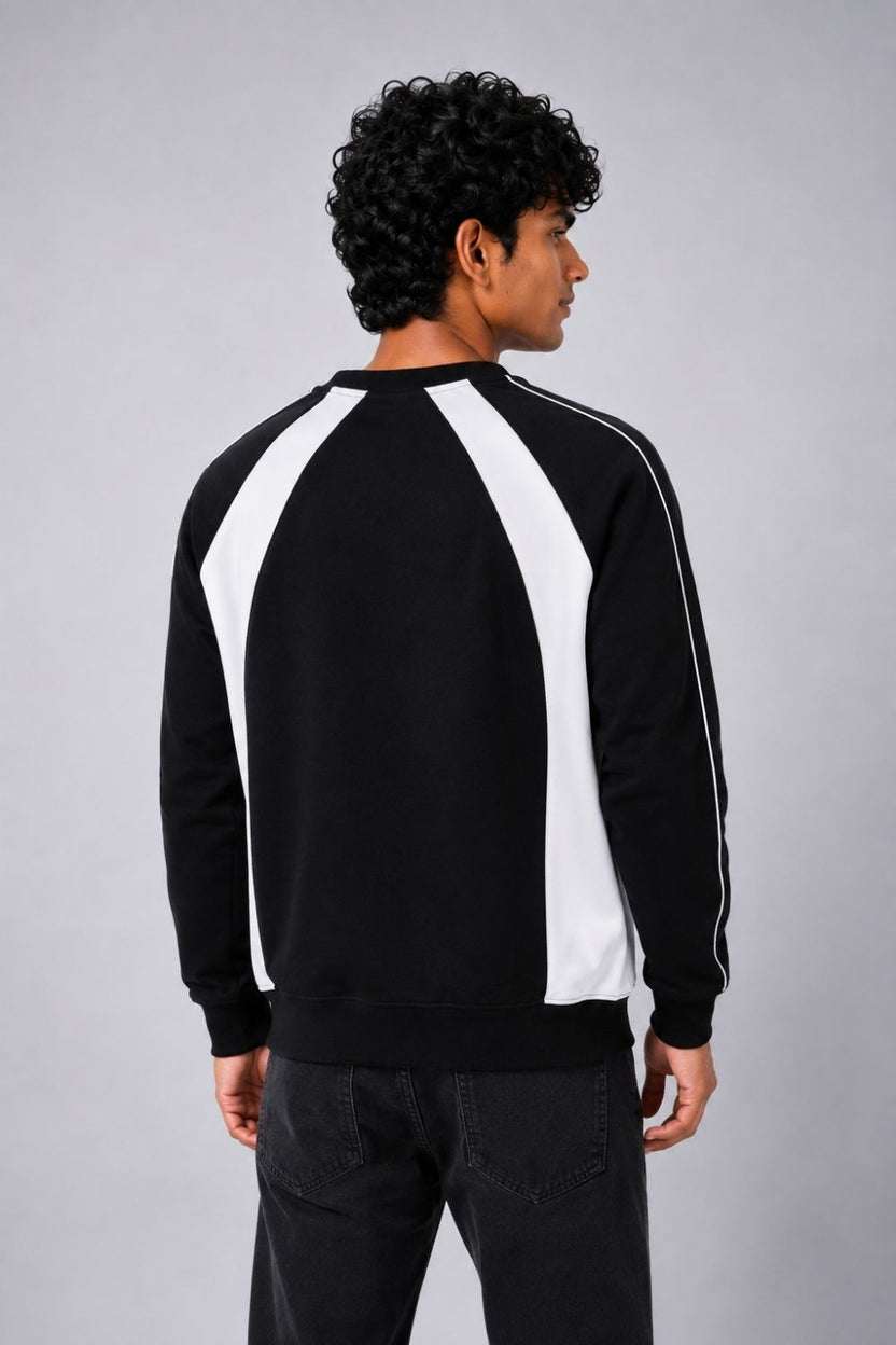 Mens Regular Fit Black Graphic Sweatshirt - Image 5