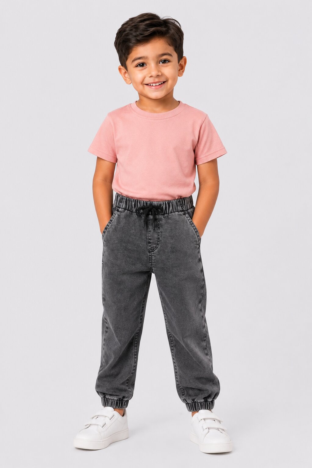 Boys Jogger Fit Charcoal Jeans - Image 1
