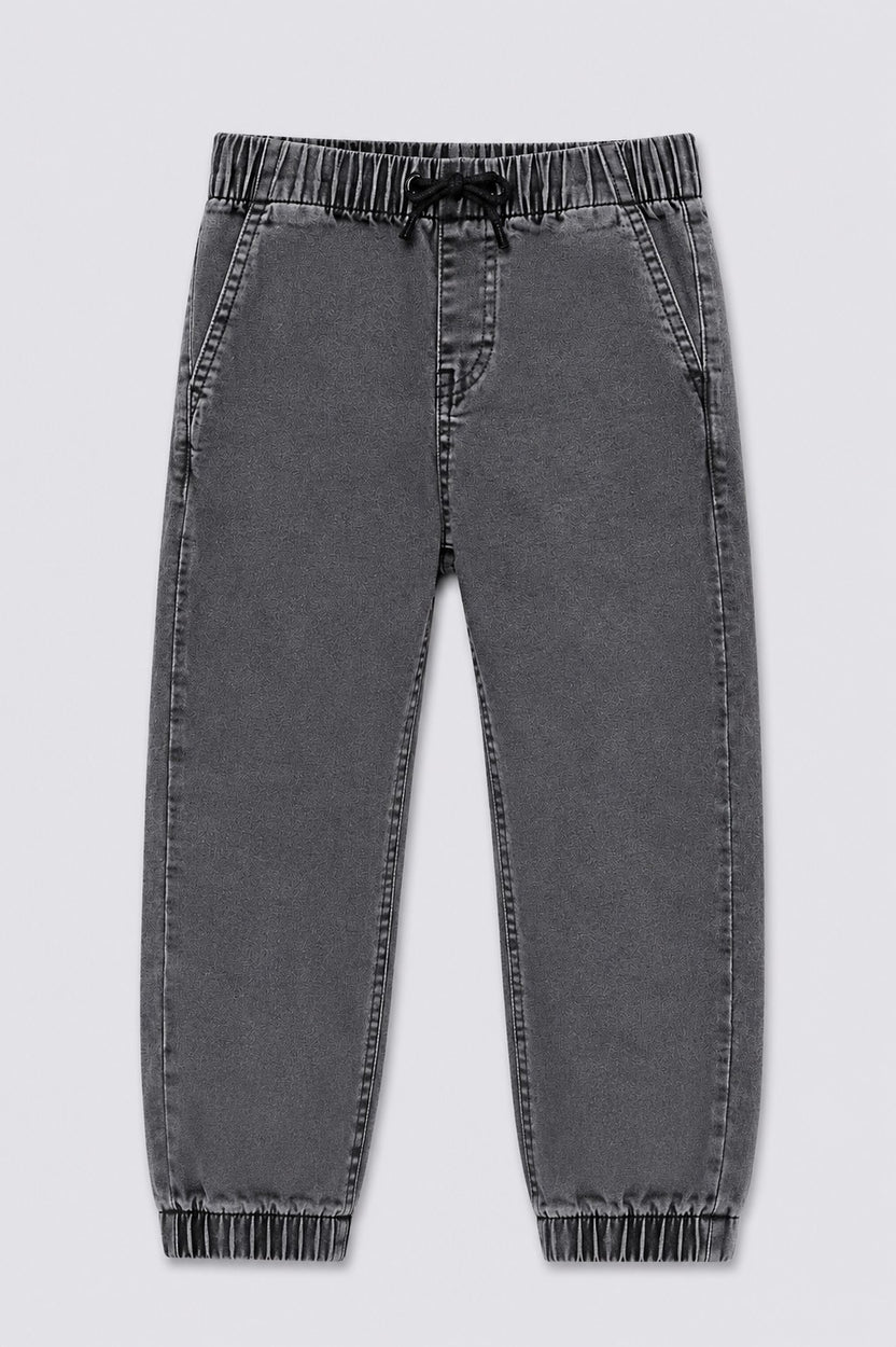 Boys Jogger Fit Charcoal Jeans - Image 2