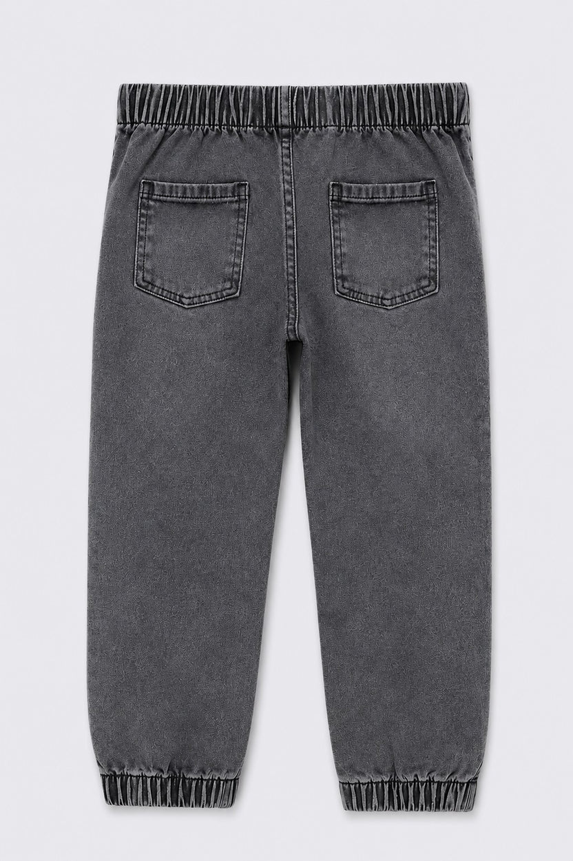 Boys Jogger Fit Charcoal Jeans - Image 3