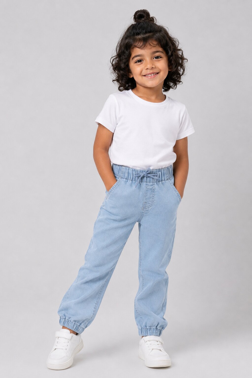 Boys Jogger Fit Light Blue Jeans - Image 1