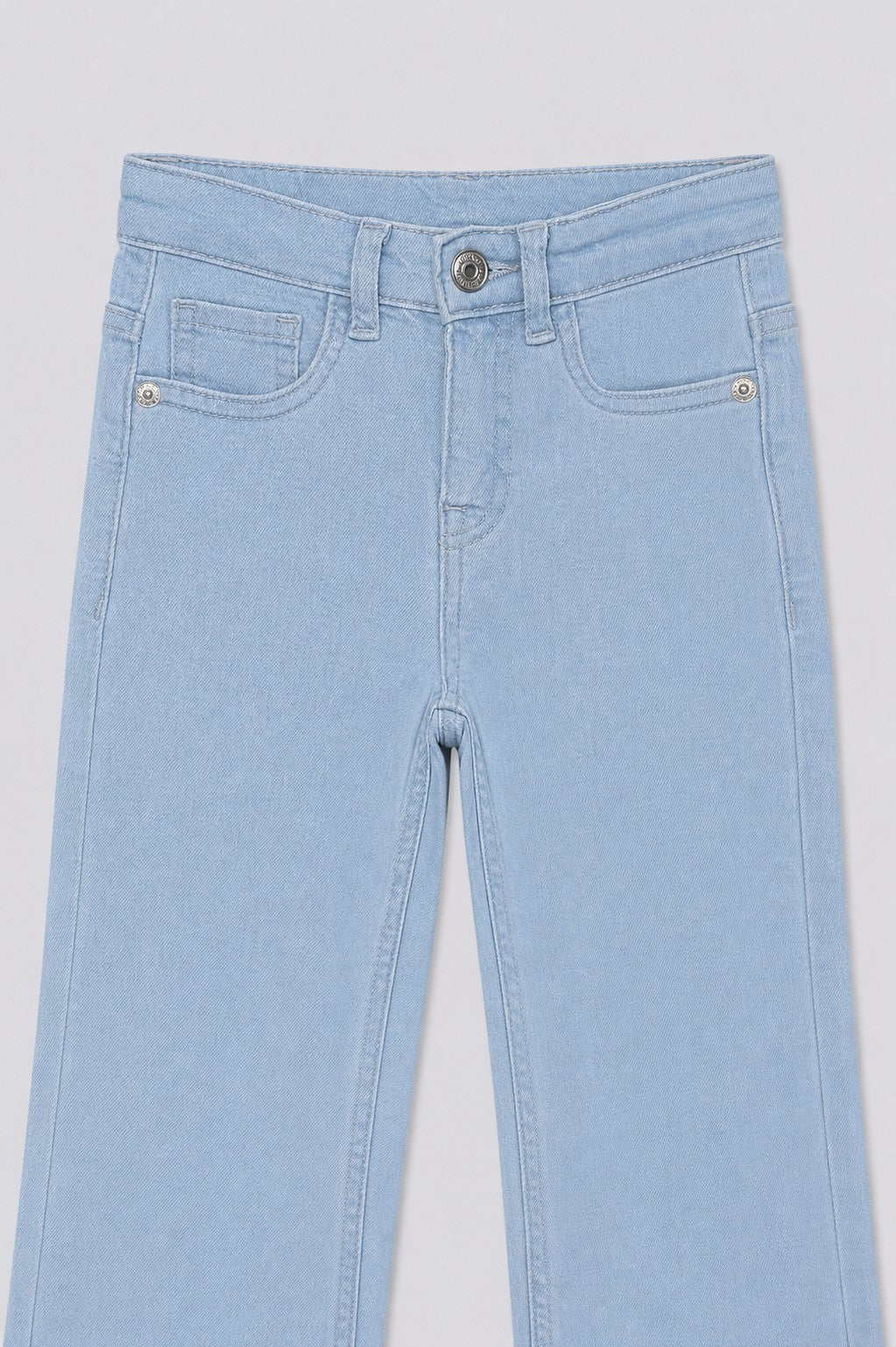 Girls Flared Light Blue Jeans - Image 6