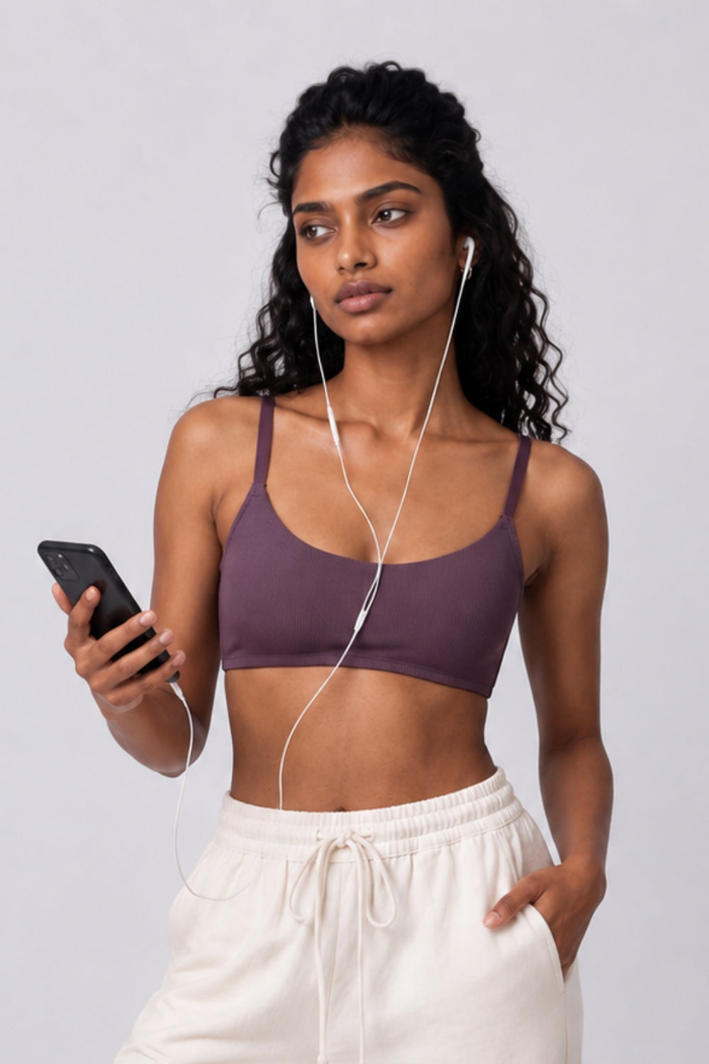 Women Purple Textured Bra - Image 1