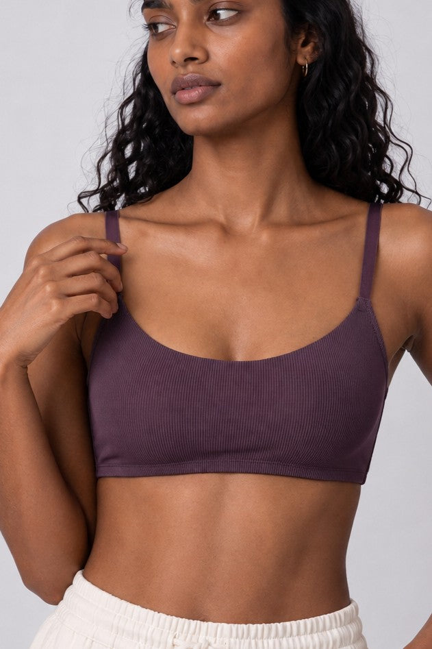 Women Purple Textured Bra - Image 3
