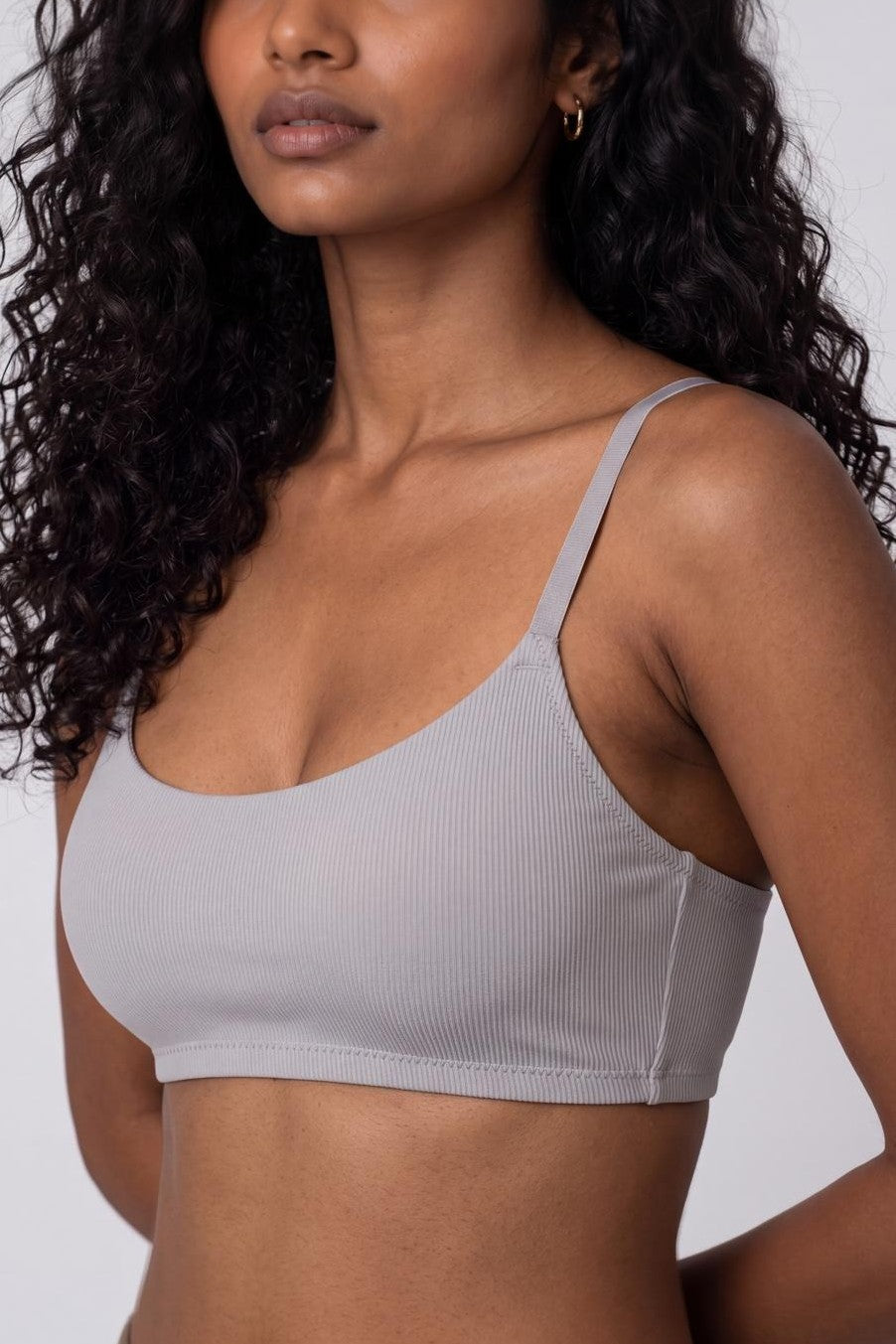 Women Grey Textured Bra - Image 3