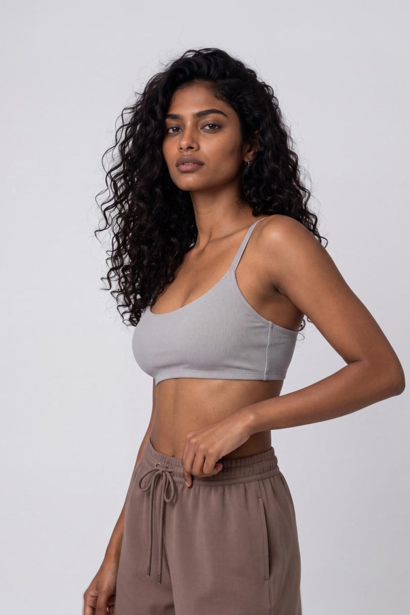 Women Grey Textured Bra - Image 4