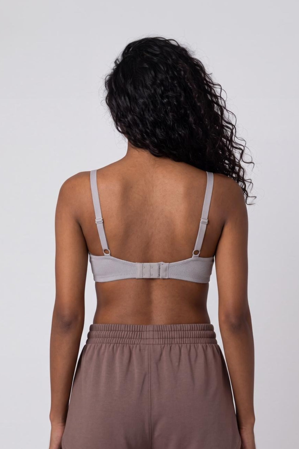 Women Grey Textured Bra - Image 5