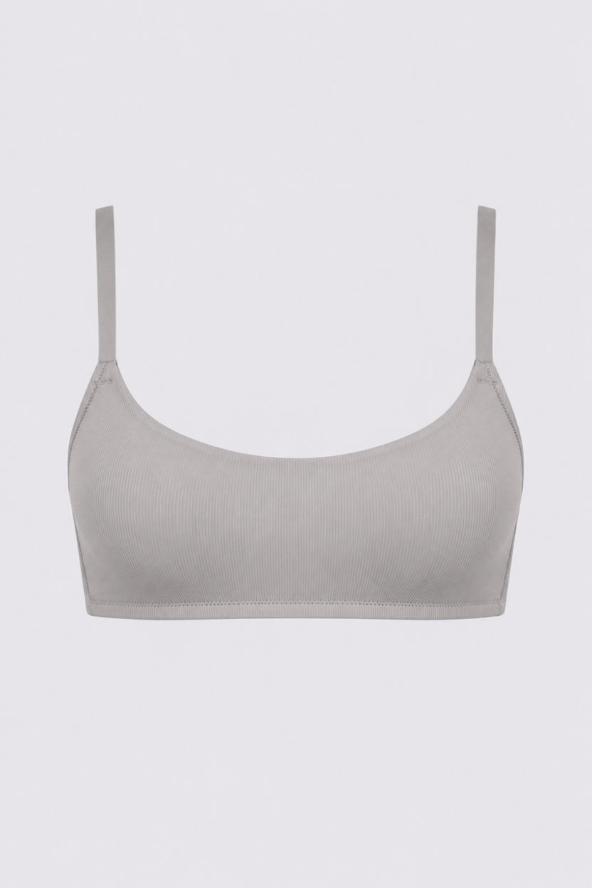 Women Grey Textured Bra - Image 7