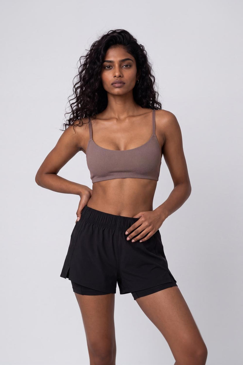 Women Brown Textured Bra - Image 2