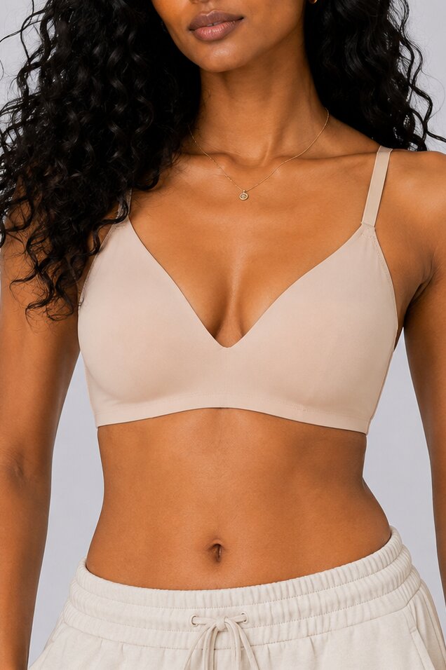 Women Beige Nylon Blend Bra - Image 8
