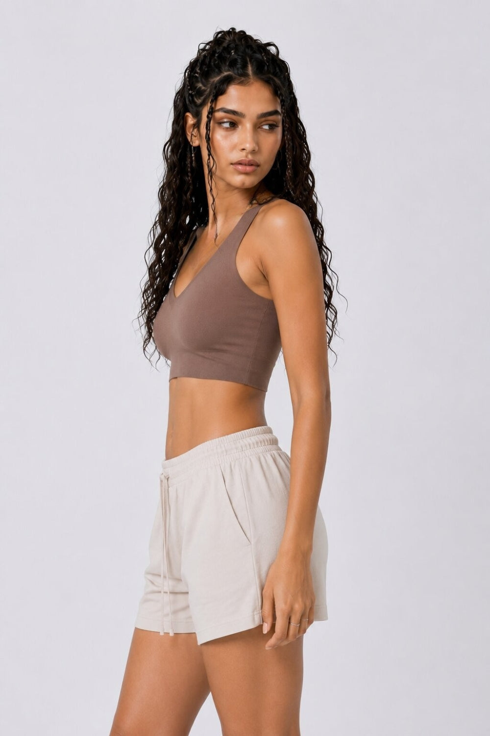 Women Brown Seamless Bra - Image 4