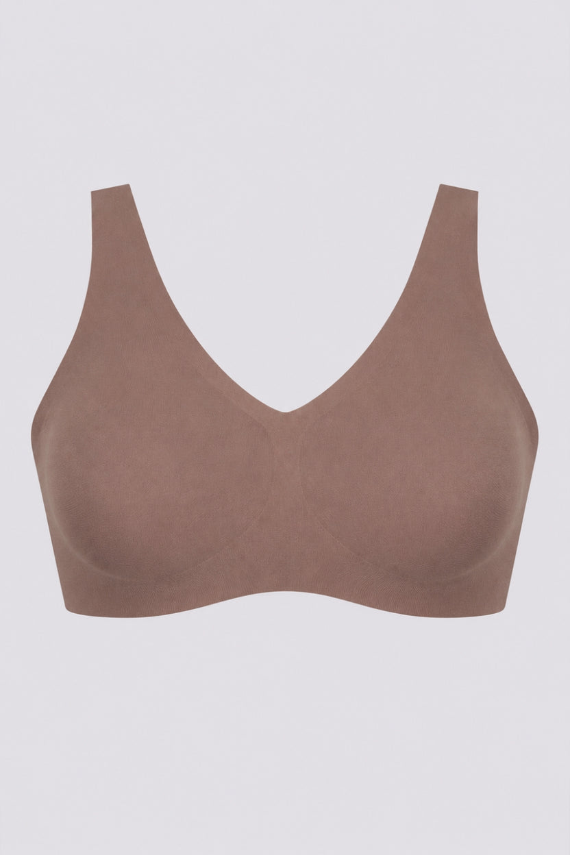 Women Brown Seamless Bra - Image 7