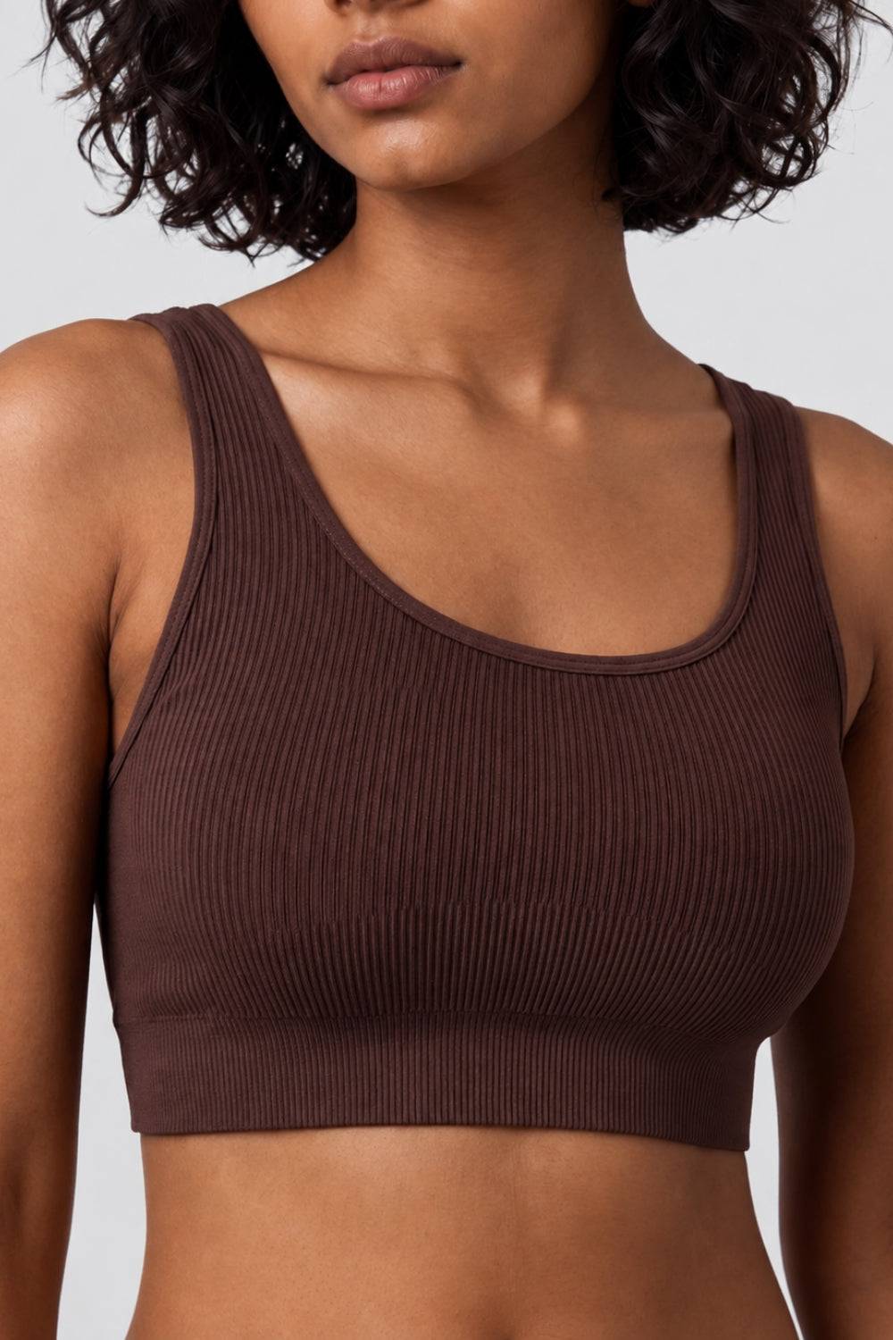 Women Brown Textured Bra - Image 8