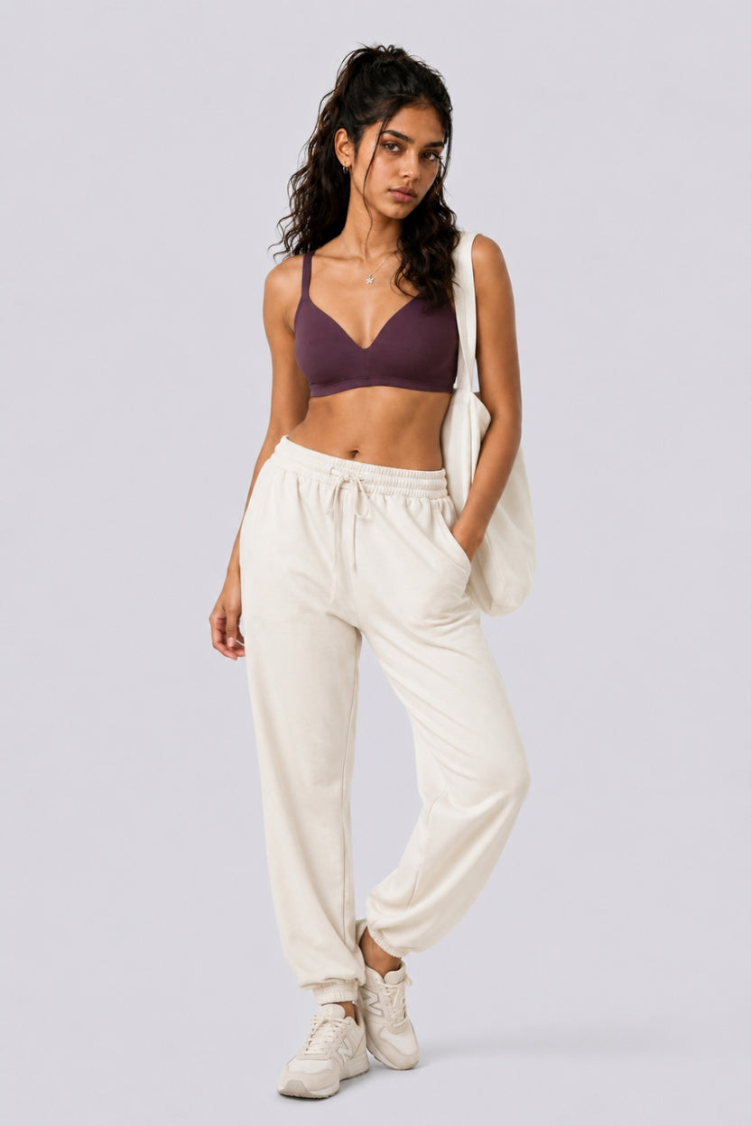 Women Purple Nylon Blend Textured Bra - Image 6