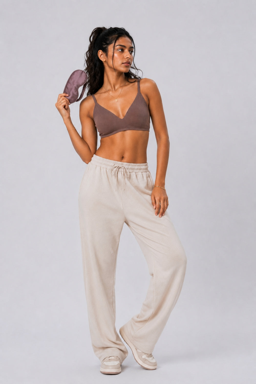 Women Brown Nylon Blend Textured Bra - Image 6