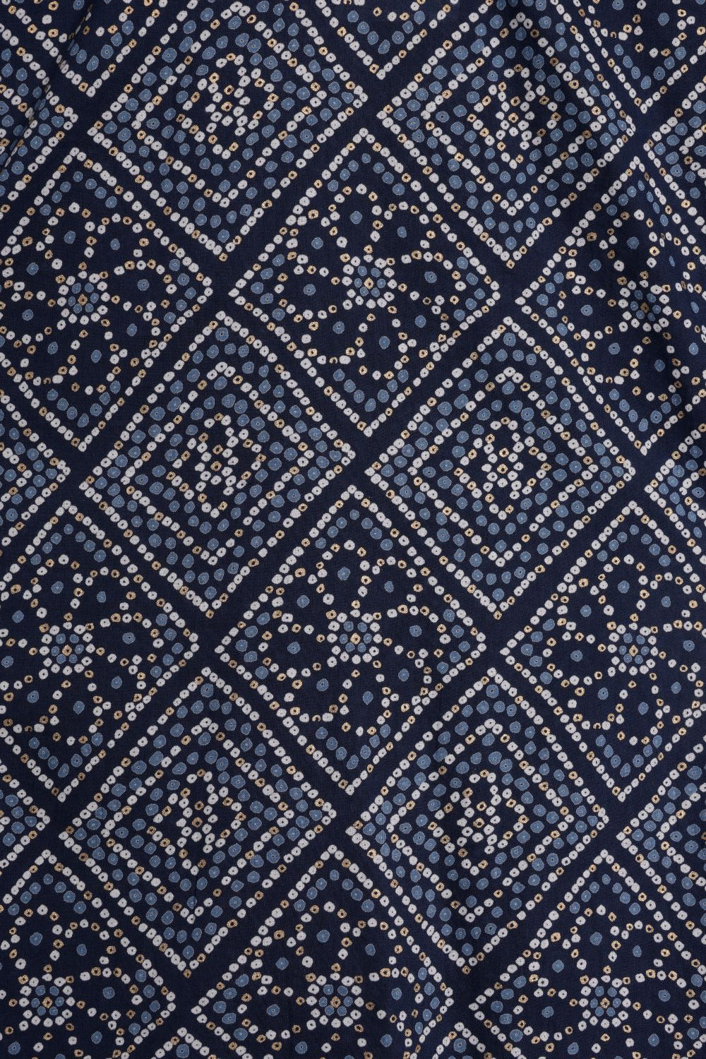 Womens Navy Bandhani Print Tunic - Image 8