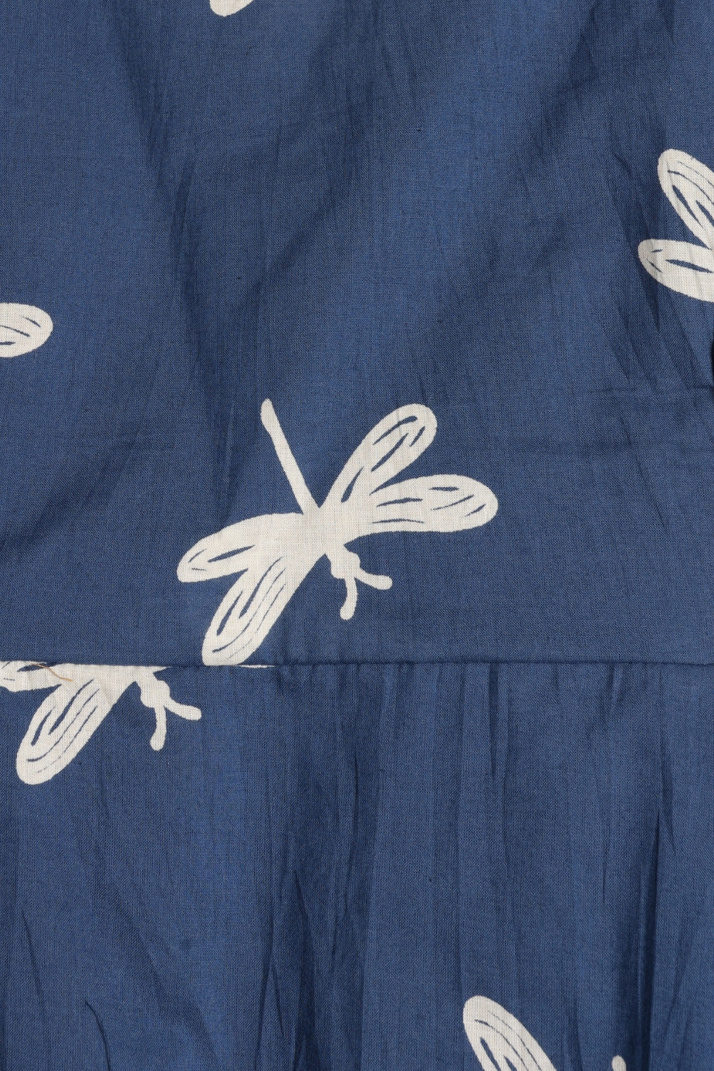 Womens Blue Dragonfly Print Peplum Top - Image 8