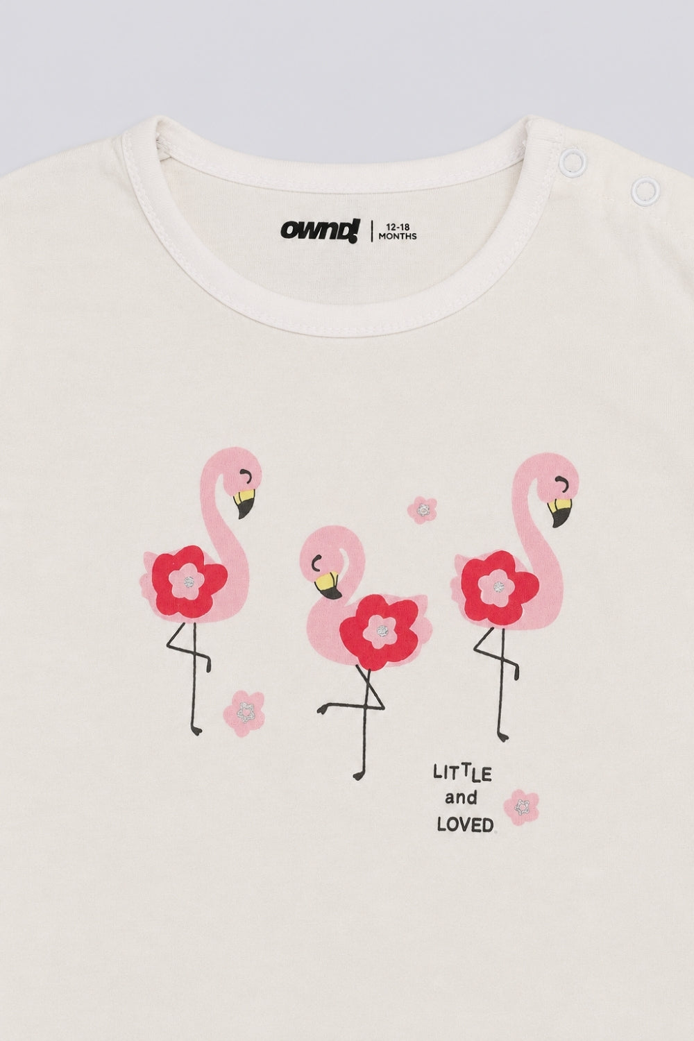 Infant Girls White Flamingo Print Co-ord Set - Image 7