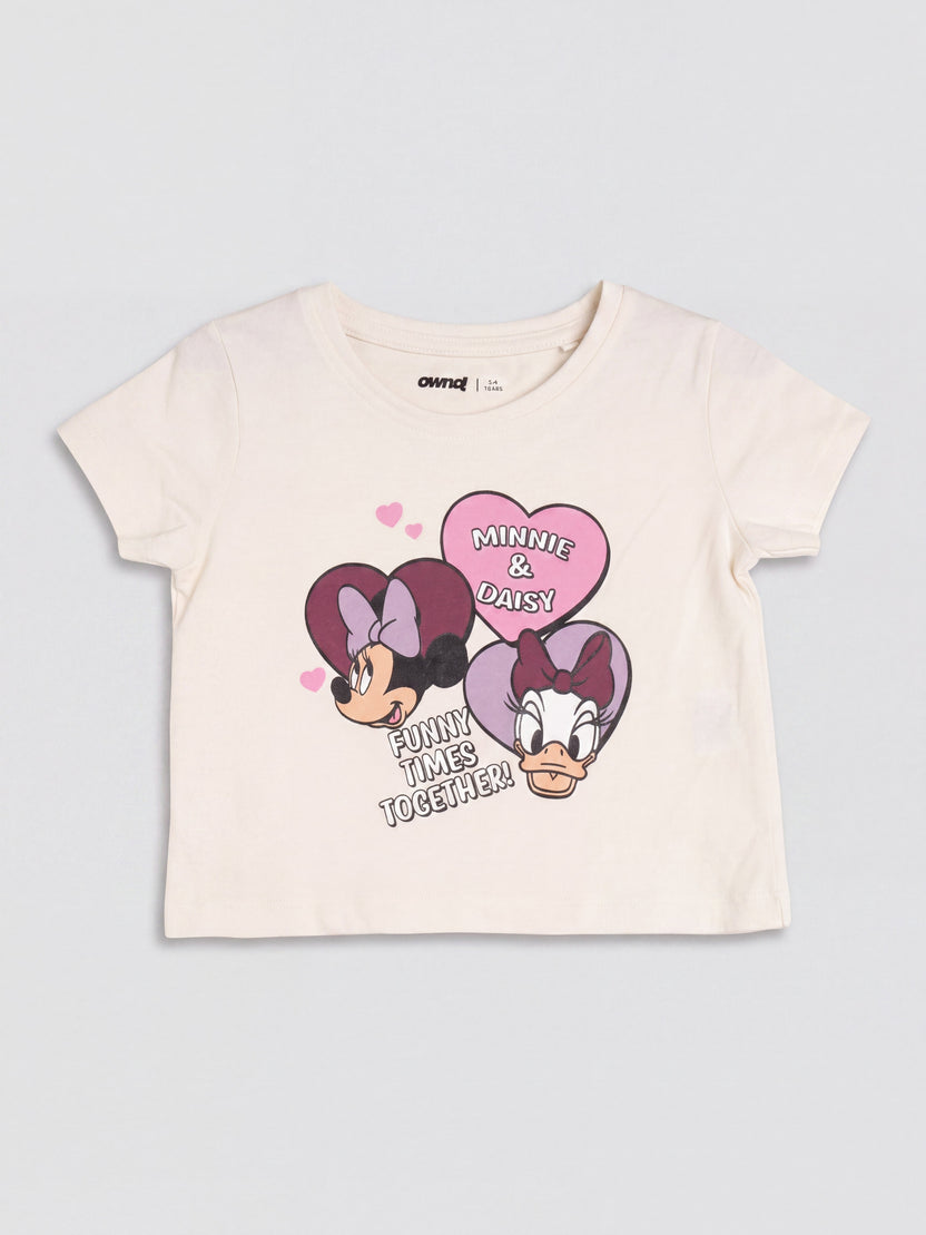 Girls Maroon Minnie Mouse Graphic Night Set - Image 3