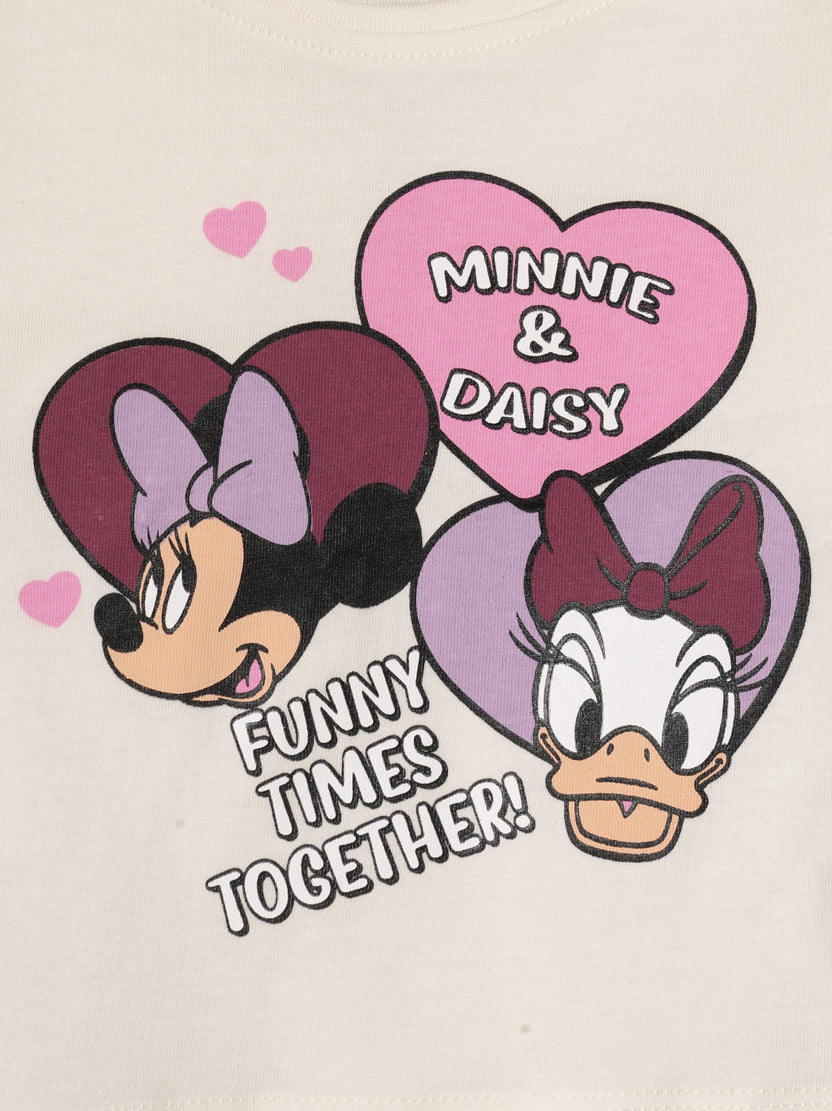 Girls Maroon Minnie Mouse Graphic Night Set - Image 6
