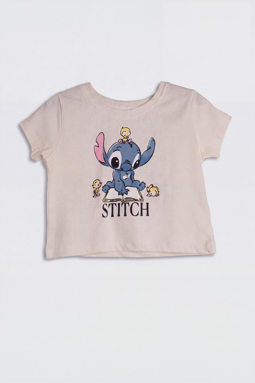 Girls Light Blue Disney Stitch Printed Night Set - Image 3