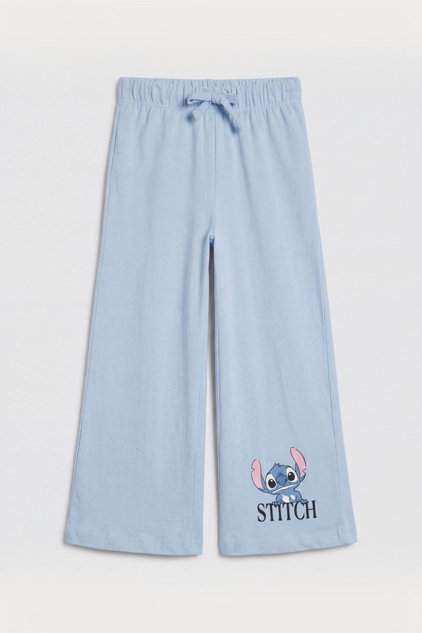 Girls Light Blue Disney Stitch Printed Night Set - Image 4
