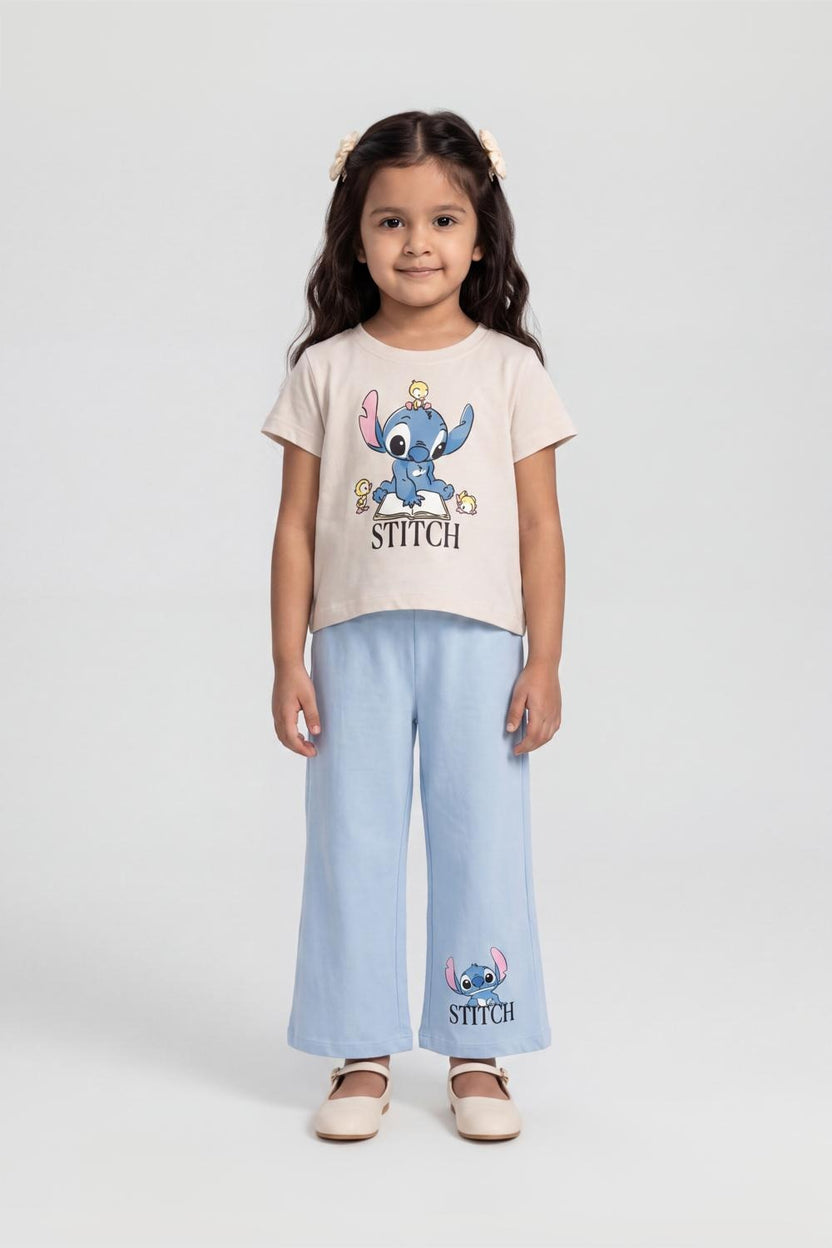Girls Light Blue Disney Stitch Printed Night Set - Image 7