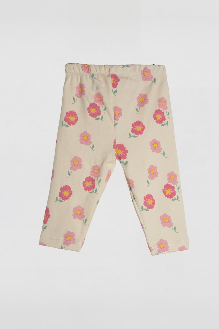 Infant Girls Cream Floral Print Co-ord Set - Image 5