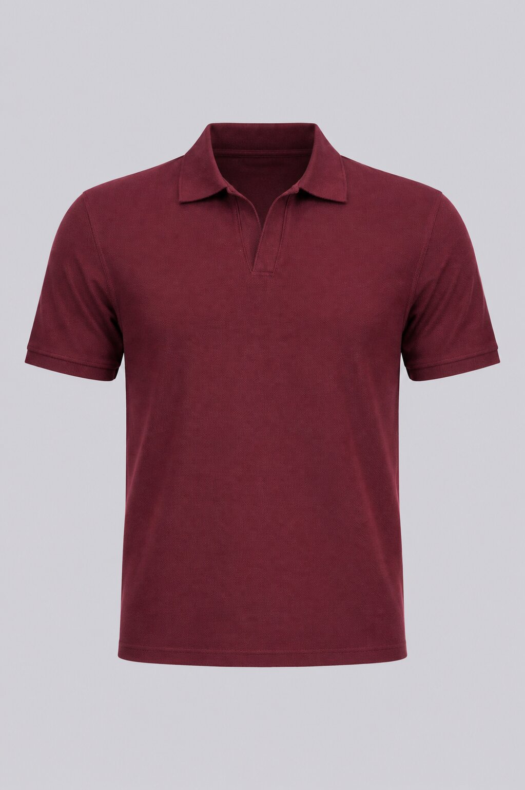 Mens Maroon Solid Polo T-Shirt - Image 7