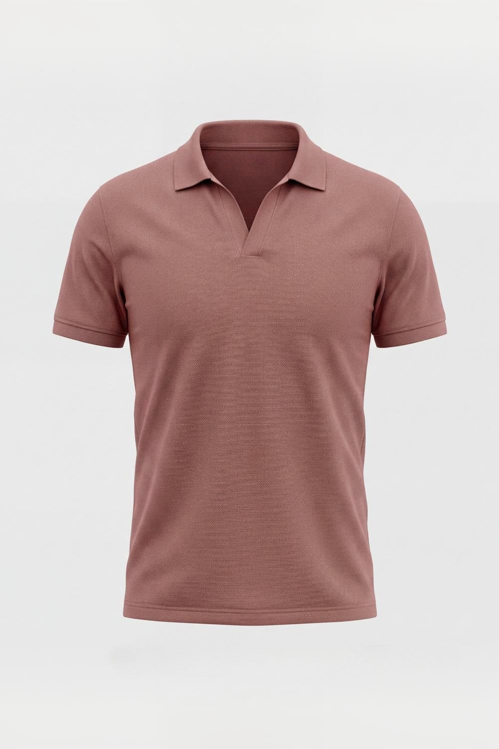 Mens Pink Solid Polo T-Shirt - Image 7