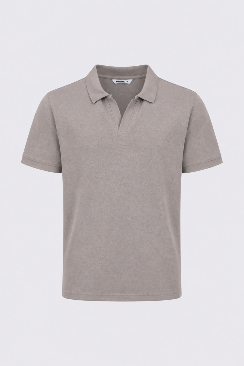 Mens Grey Solid Polo T-Shirt - Image 7