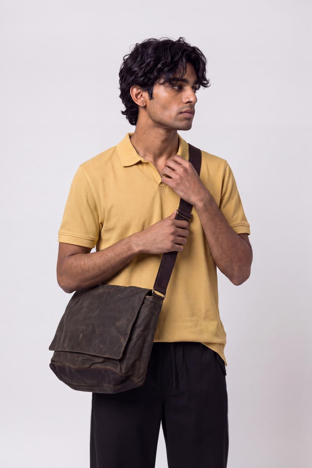 Mens Yellow Solid Polo T-Shirt - Image 1