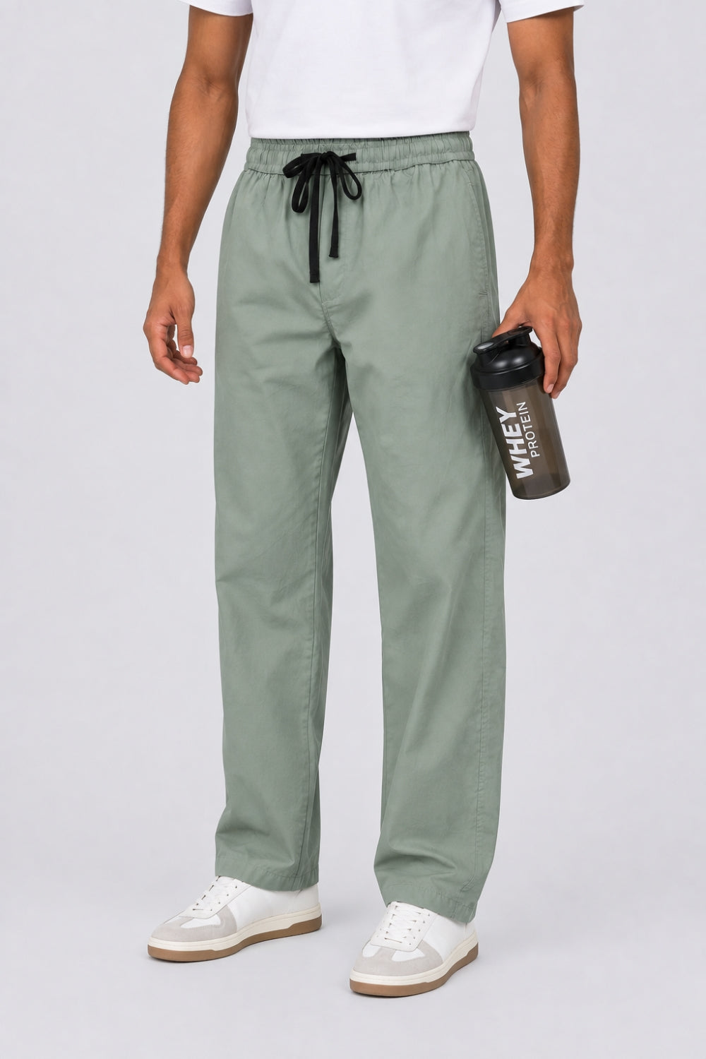 Mens Sage Green Drawstring Pyjama - Image 1