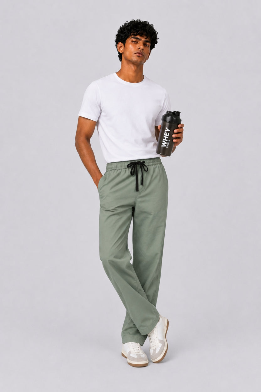Mens Sage Green Drawstring Pyjama - Image 6