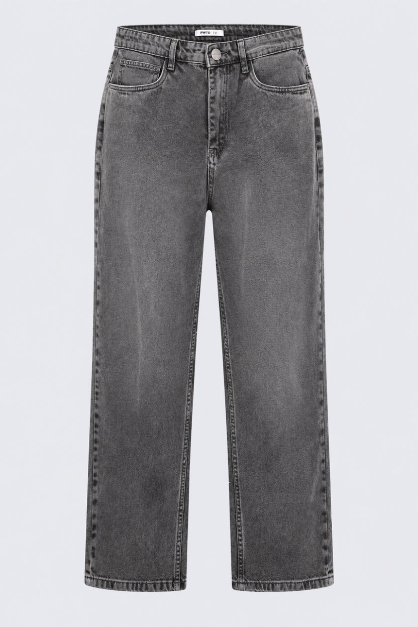 Mens Baggy Fit Grey Solid Jeans - Image 7