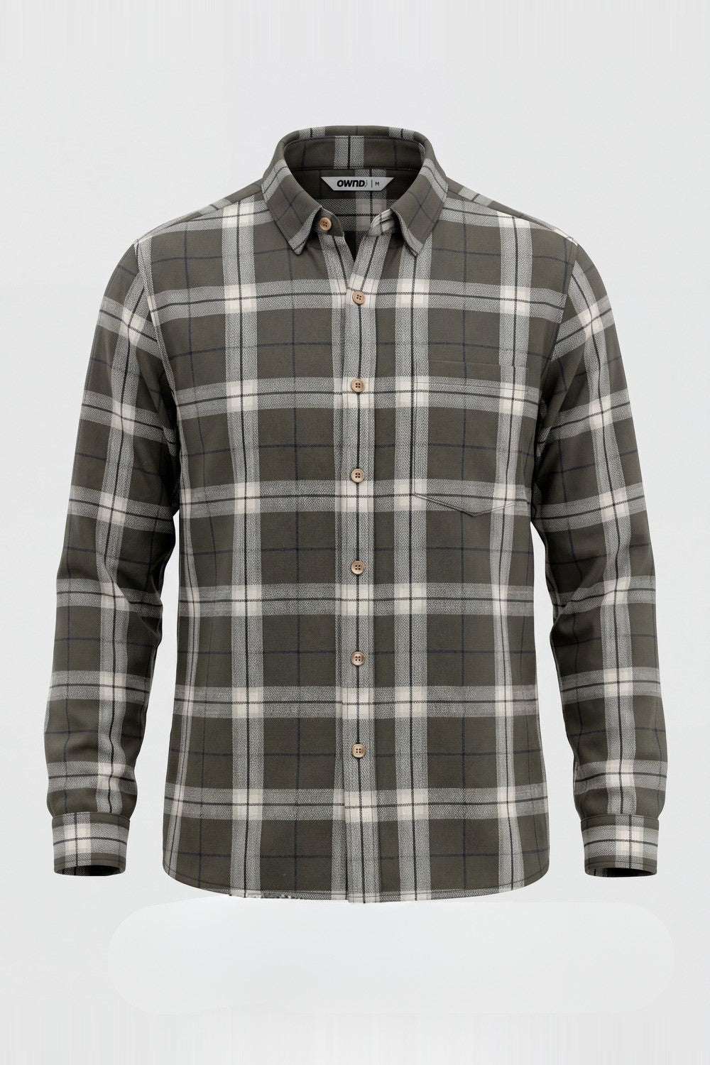 Mens Regular Fit Green Checked Casual Shirt - Image 7
