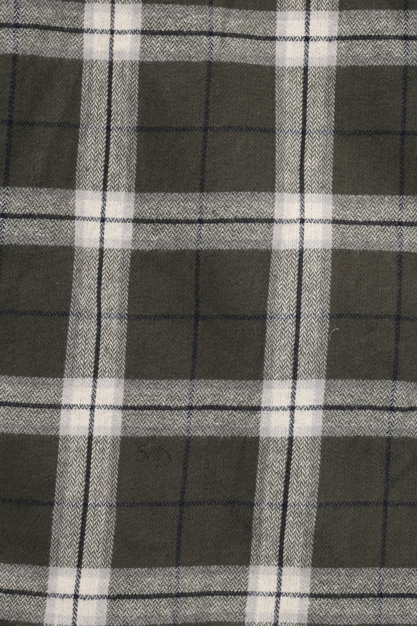 Mens Regular Fit Green Checked Casual Shirt - Image 8