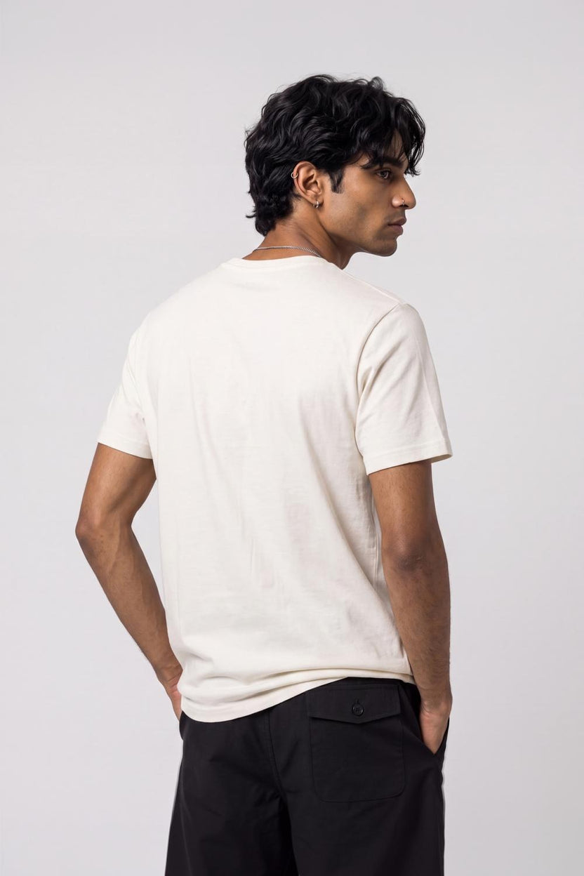 Mens Off White Typographic Printed T-Shirt - Image 5