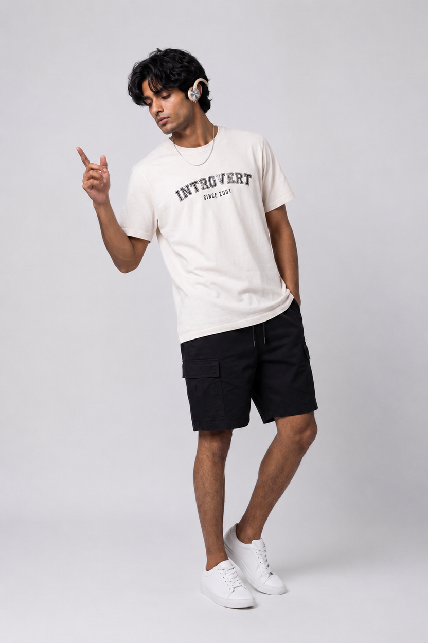 Mens Off White Typographic Printed T-Shirt - Image 6