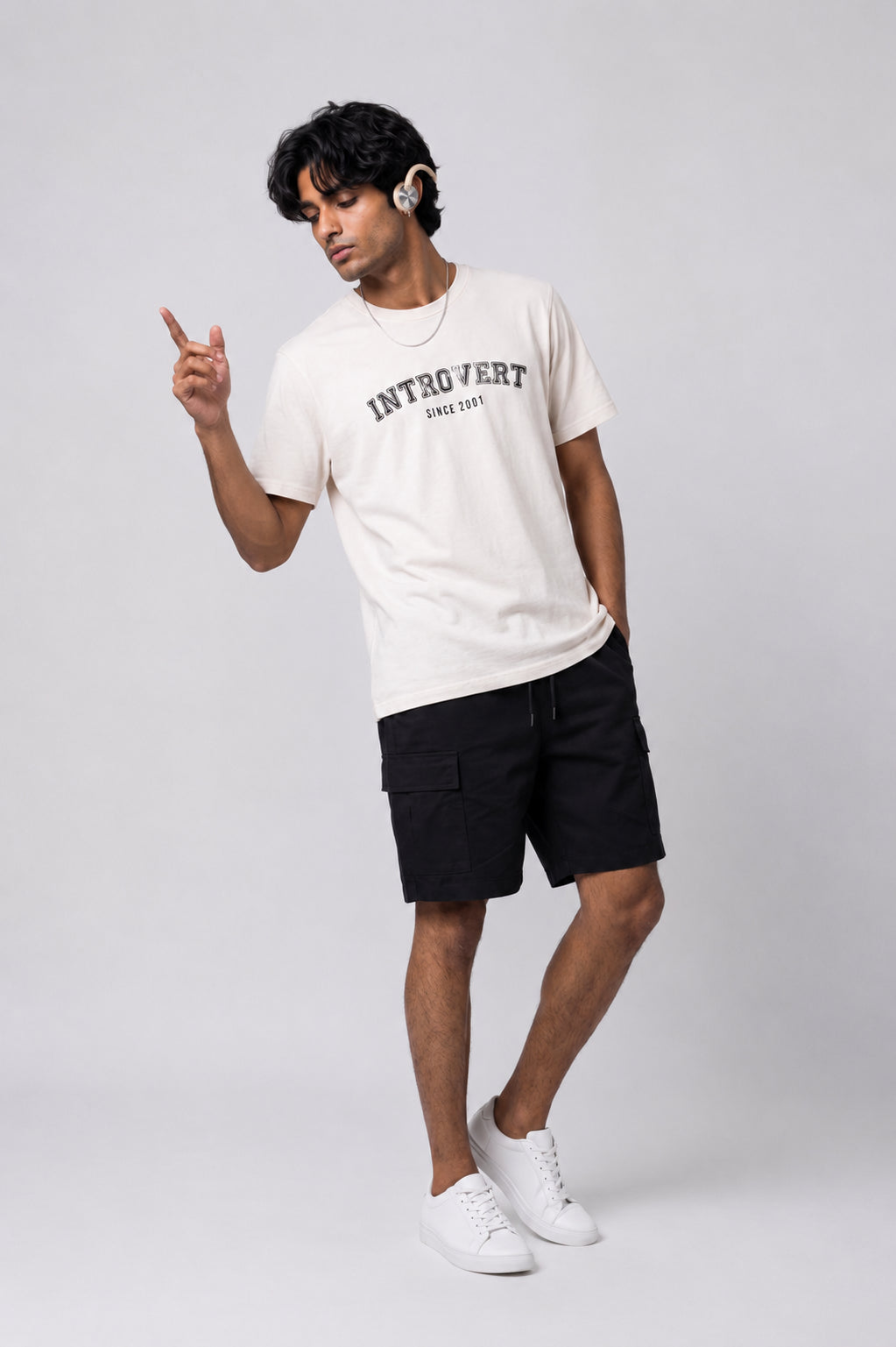 Mens Off White Typographic Printed T-Shirt - Image 6