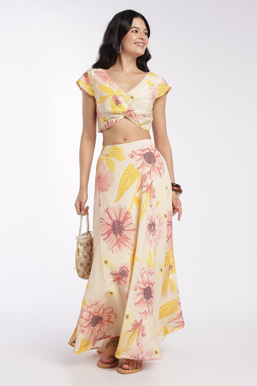 Womens Cream Regular Fit Crop Top - Image 6