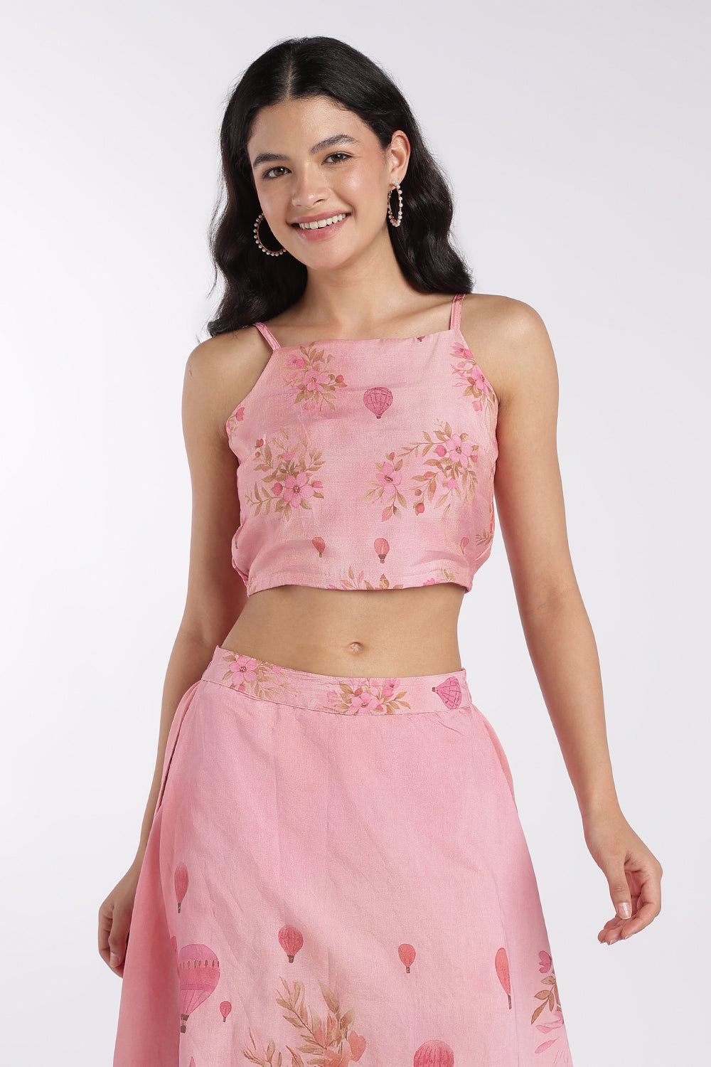 Womens Pink Regular Fit Crop Top - Image 2