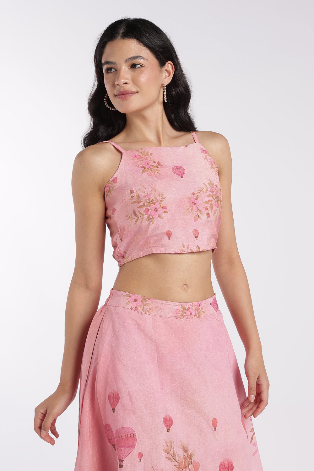 Womens Pink Regular Fit Crop Top - Image 4