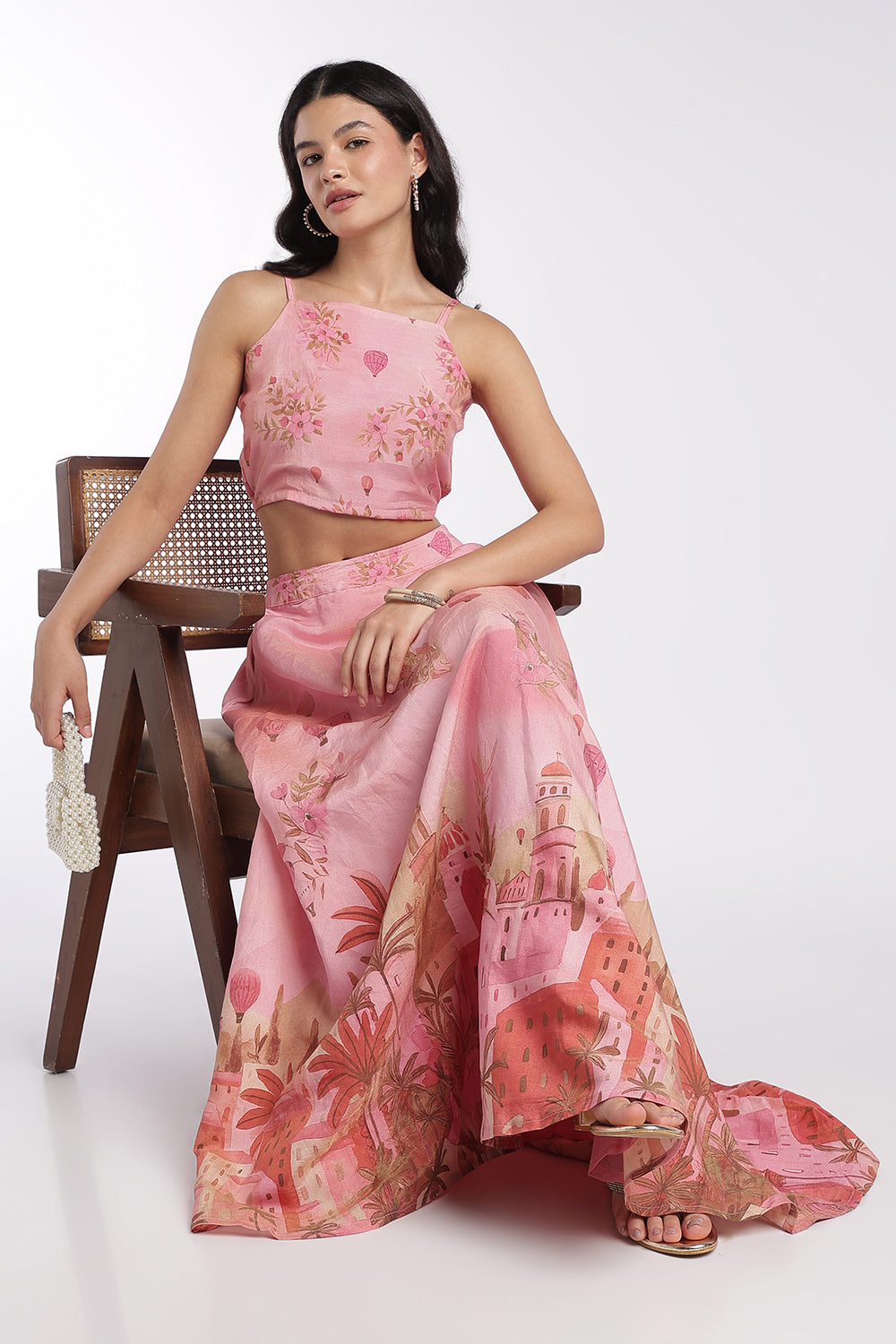 Womens Pink Regular Fit Crop Top - Image 6