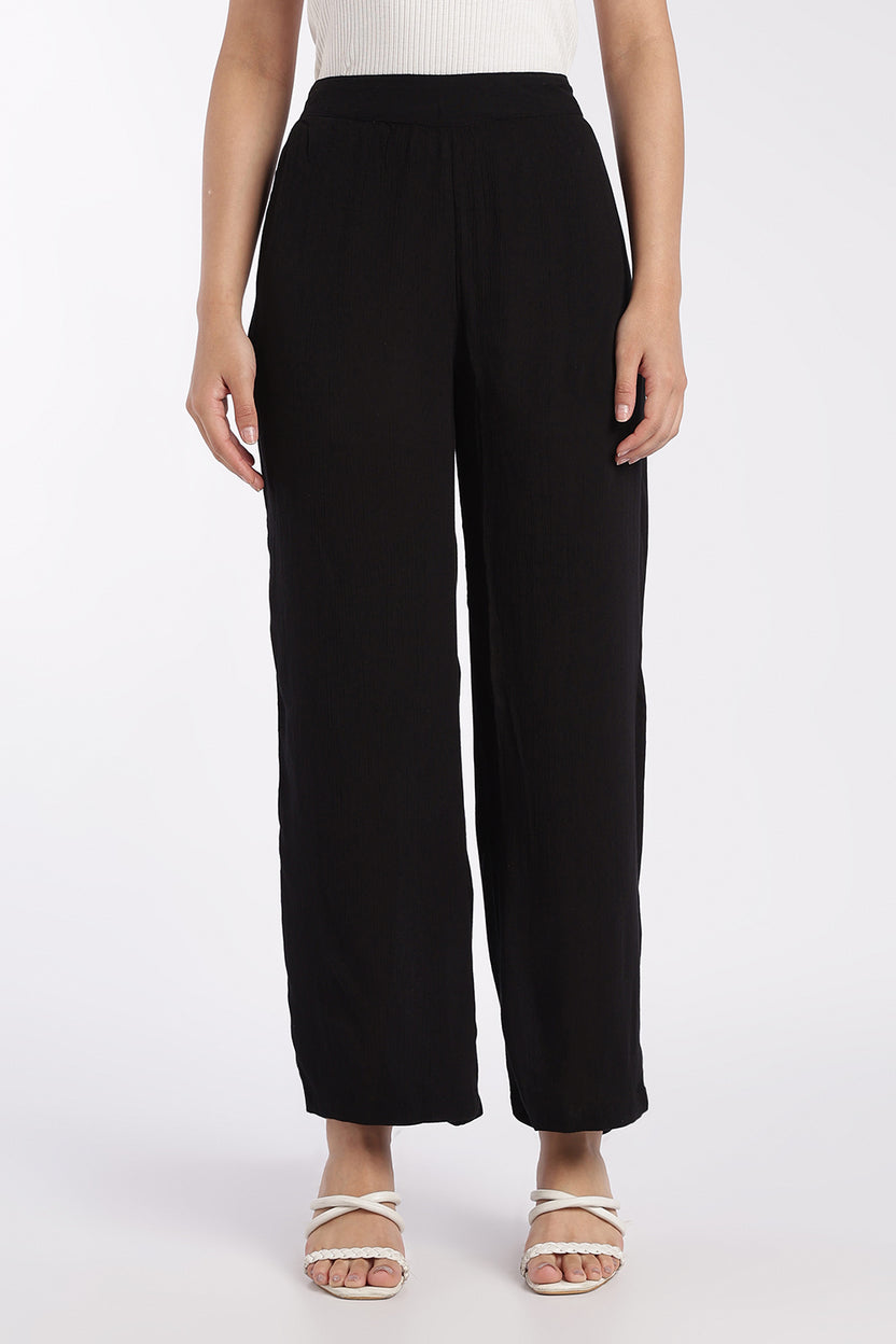 Womens Black Essential Wear Loose Fit Co-Ord Set - Image 4