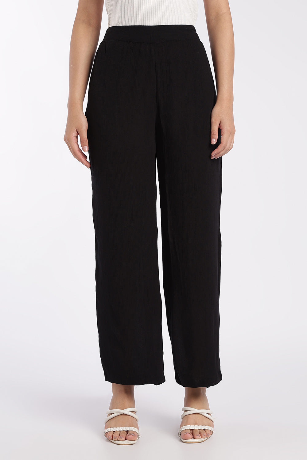 Womens Black Essential Wear Loose Fit Co-Ord Set - Image 4