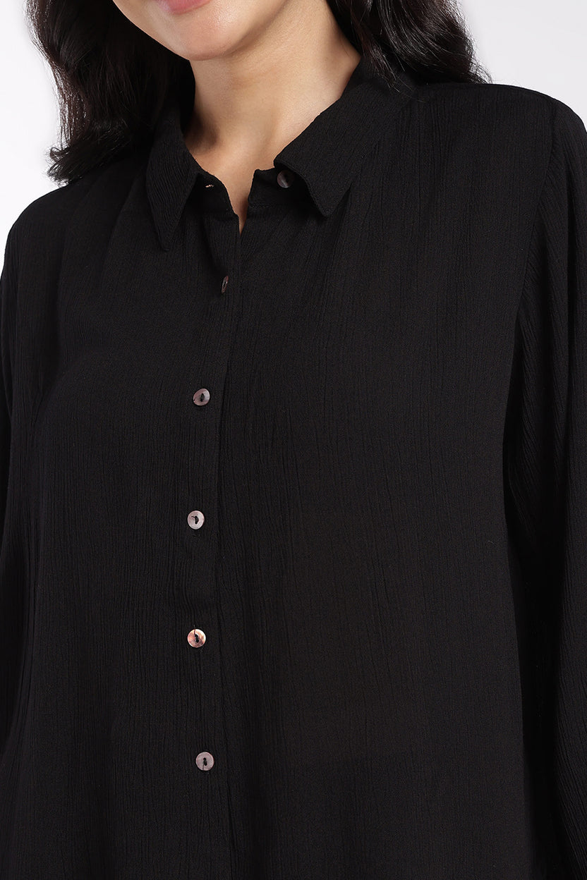 Womens Black Essential Wear Loose Fit Co-Ord Set - Image 7