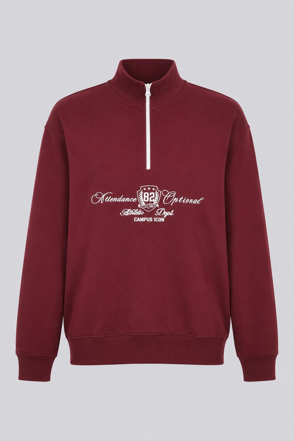Mens Maroon Cotton Blend Regular Fit Sweatshirt - Image 7