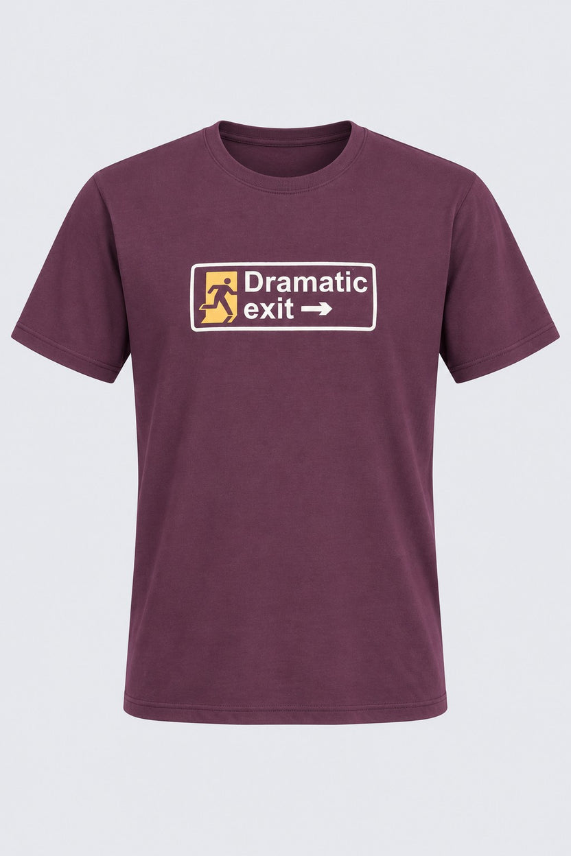 Mens Purple Cotton Regular Fit T-Shirt - Image 7